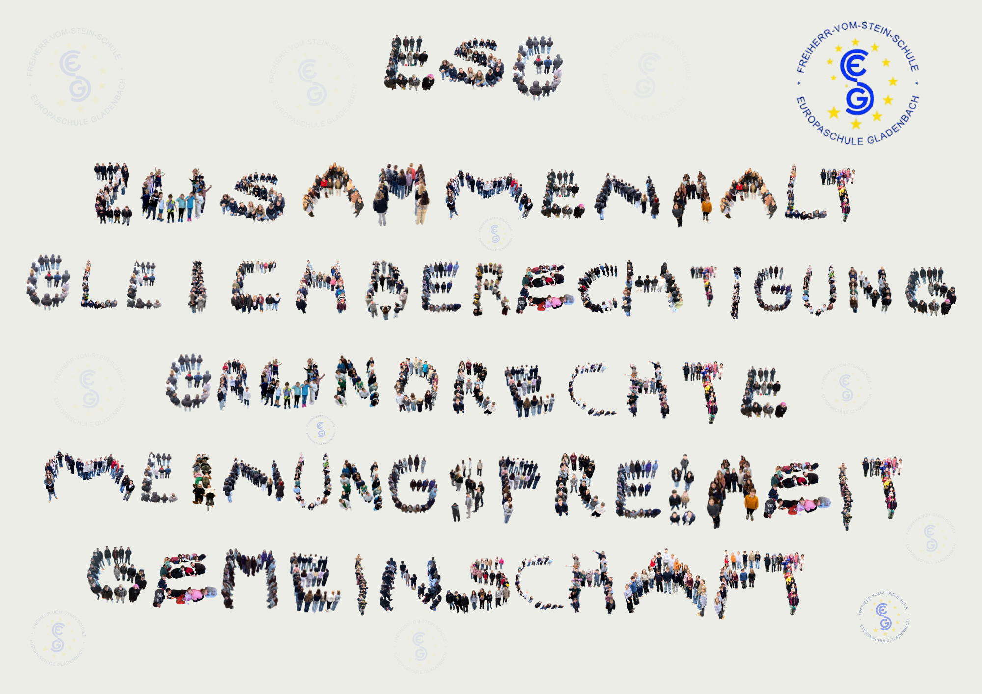 Demokratie - Fotoaktion an der Europaschule Gladenbach